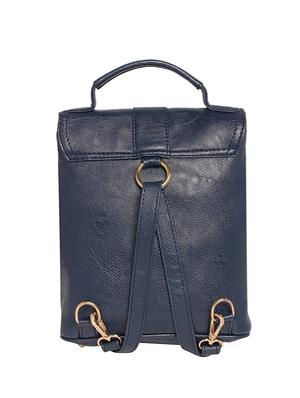 blue leatherette (pu) fashion backpack - 15625752 - Standard Image - 2