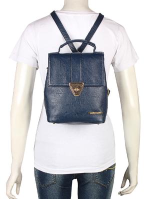 blue leatherette (pu) fashion backpack - 15625752 - Standard Image - 5