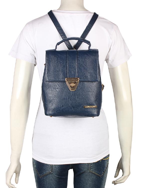 blue leatherette (pu) fashion backpack - 15625752 - Zoom Image - 5
