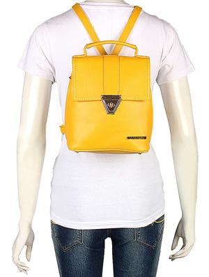 yellow leatherette (pu) fashion backpack - 15625754 - Standard Image - 5