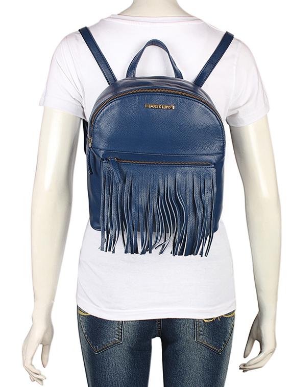 blue leatherette (pu) fashion backpack - 15625758 - Zoom Image - 5