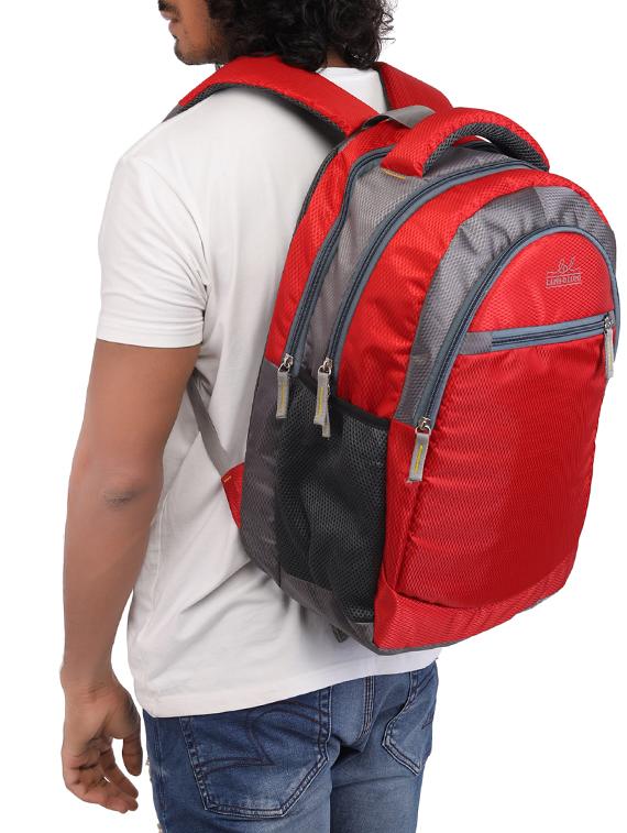red cotton polyester blend regular backpack - 15625763 - Zoom Image - 5