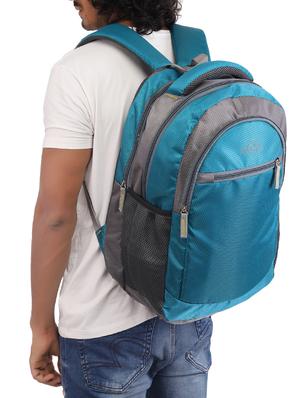 blue cotton polyester blend regular backpack - 15625764 - Standard Image - 5