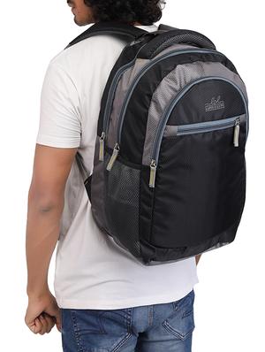 black cotton polyester blend regular backpack - 15625765 - Standard Image - 5