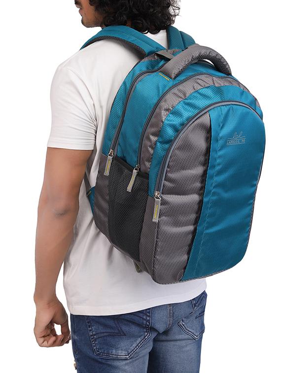 blue cotton polyester blend regular backpack - 15625767 - Zoom Image - 5