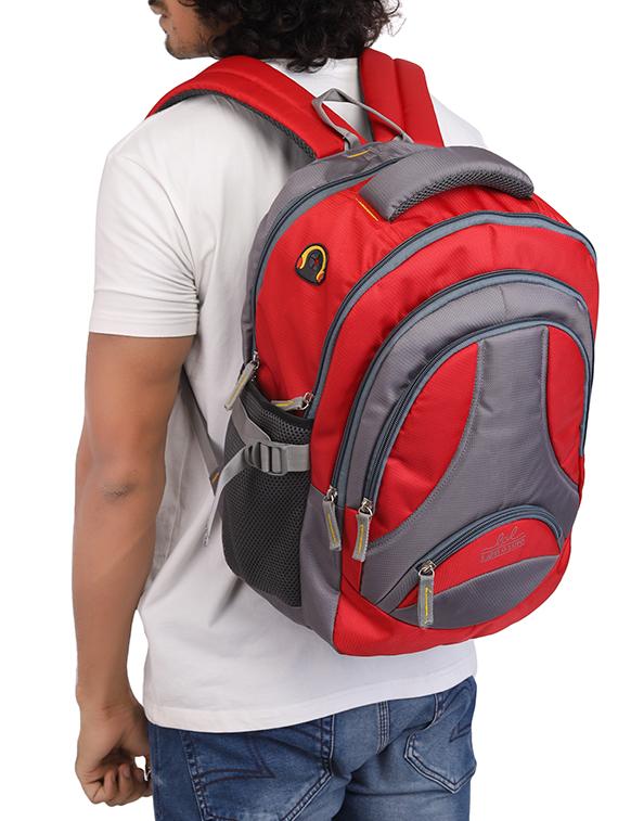 red cotton polyester blend regular backpack - 15625770 - Zoom Image - 5
