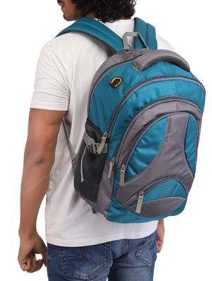 blue cotton polyester blend regular backpack - 15625771 - Standard Image - 5