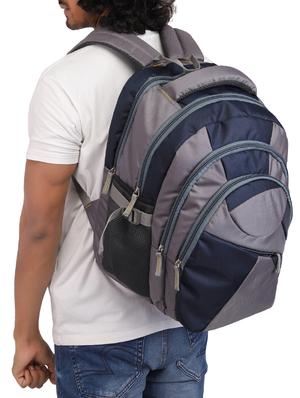 blue cotton polyester blend regular backpack - 15625772 - Standard Image - 5