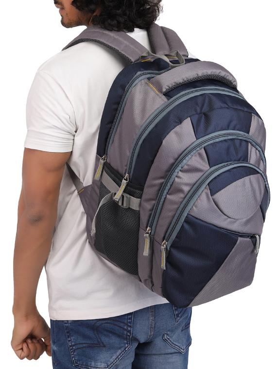 blue cotton polyester blend regular backpack - 15625772 - Zoom Image - 5