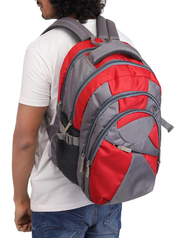 red cotton polyester blend regular backpack - 15625773 - Zoom Image - 5