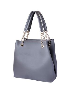 grey leatherette (pu) regular tote - 15625996 - Standard Image - 2