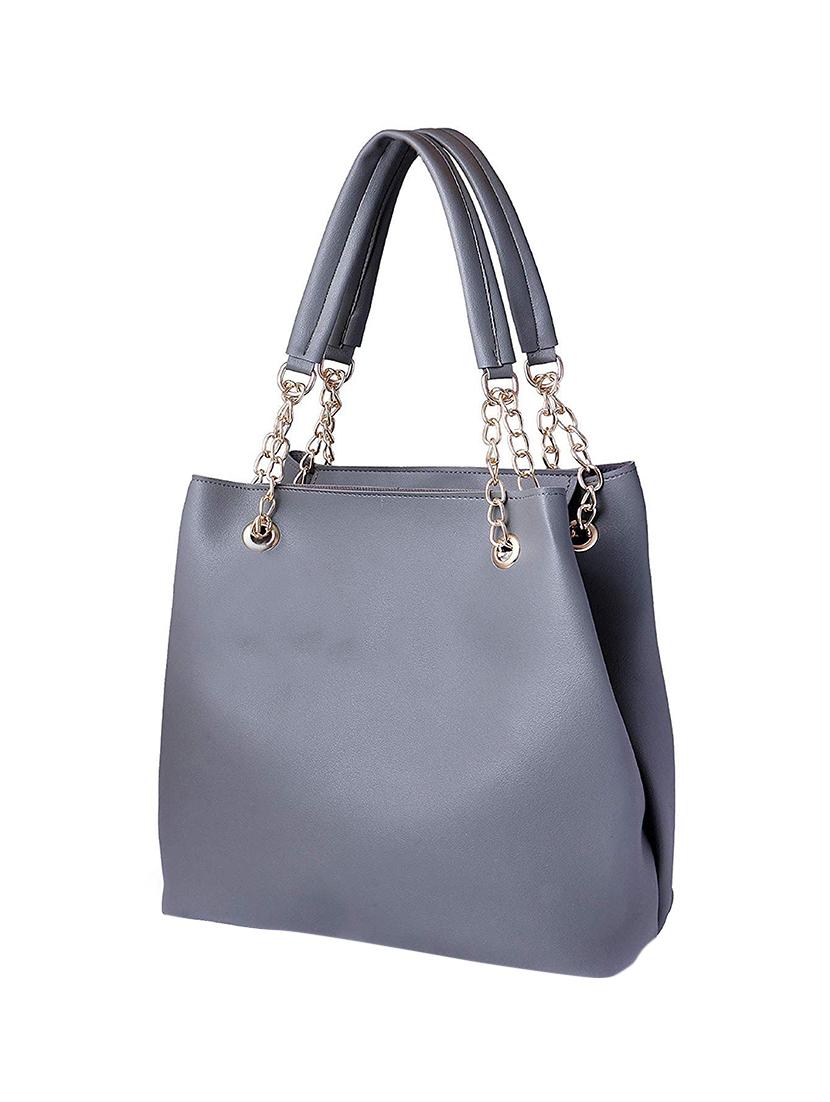 grey leatherette (pu) regular tote - 15625996 - Zoom Image - 2