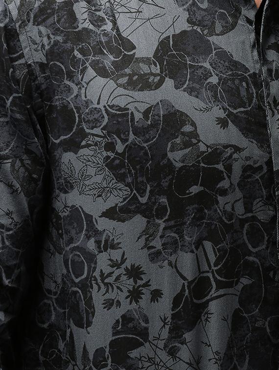 grey cotton casual shirt - 15626114 - Zoom Image - 5