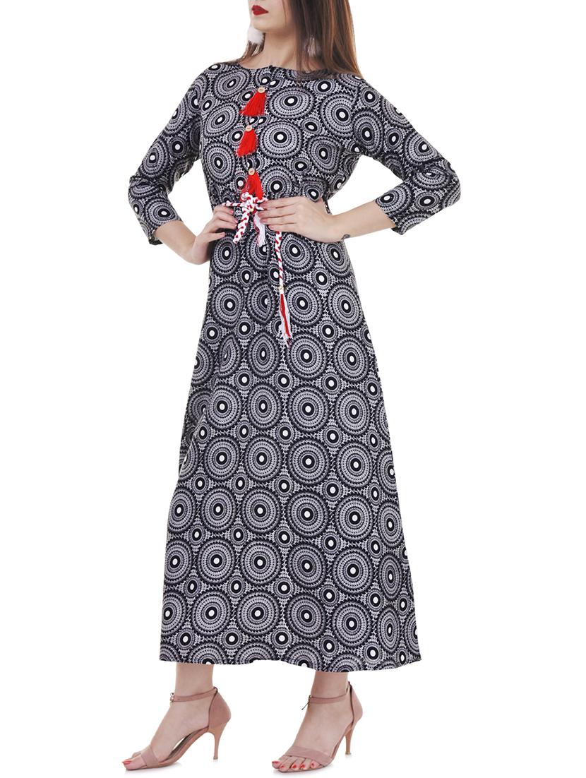 A-line kurta with tassels - 15626359 - Zoom Image - 2