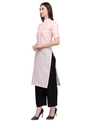 Soild kurta with palazzo set - 15626658 - Standard Image - 2
