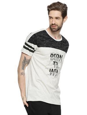 beige cotton chest print t-shirt - 15627284 - Standard Image - 2