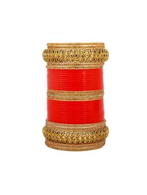 Red Gold Tone Stone Bangles - 15627464 - Standard Image - 2