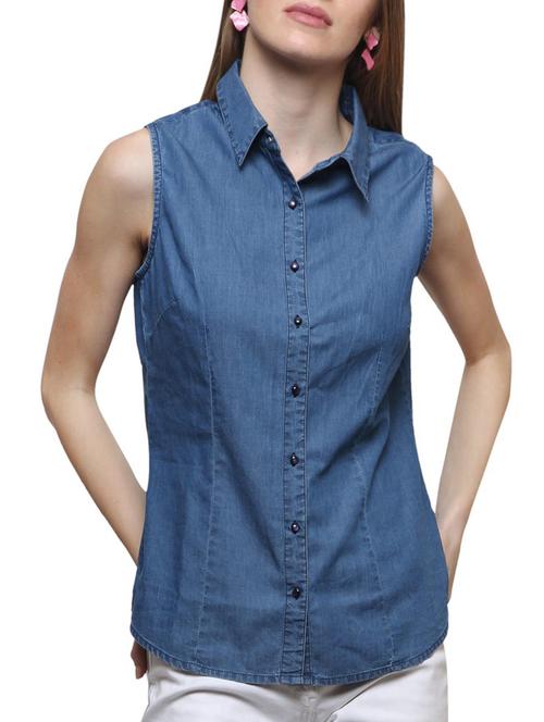 embroidered patch detail back shirt - 15627723 - Standard Image - 1