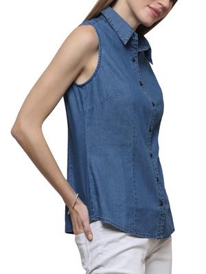 embroidered patch detail back shirt - 15627723 - Standard Image - 2