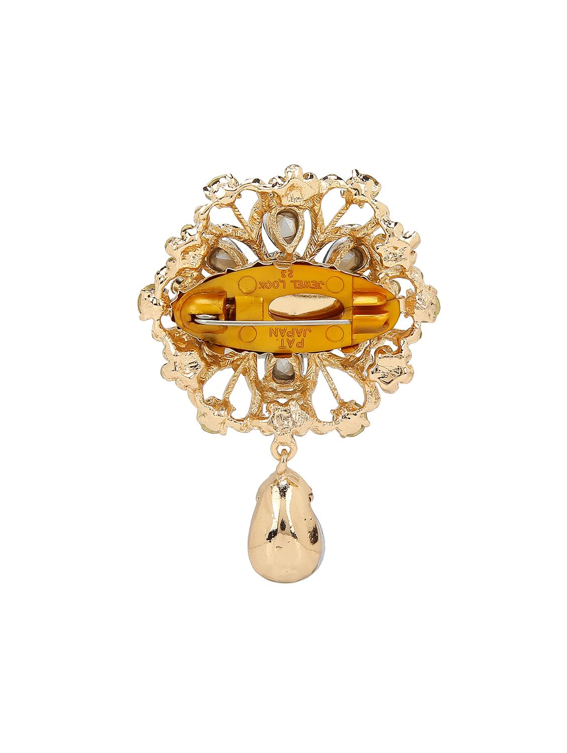 beige metal brooch - 15627755 - Zoom Image - 2
