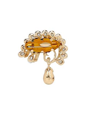 gold metal brooch - 15627760 - Standard Image - 2