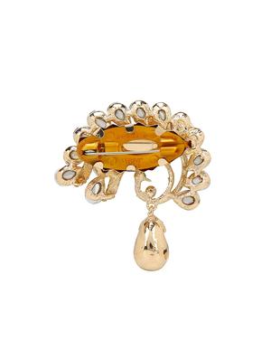 beige metal brooch - 15627761 - Standard Image - 2