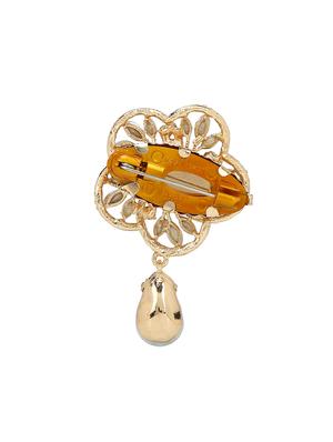 beige metal brooch - 15627767 - Standard Image - 2