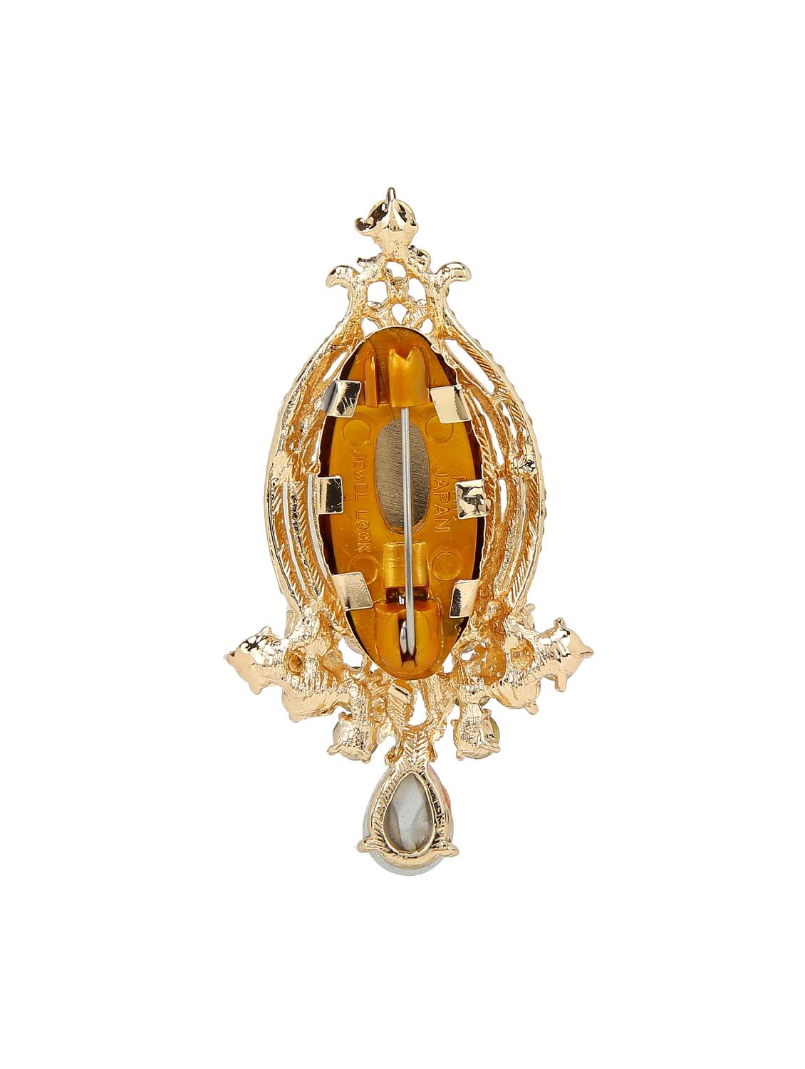 beige metal brooch - 15627773 - Zoom Image - 2