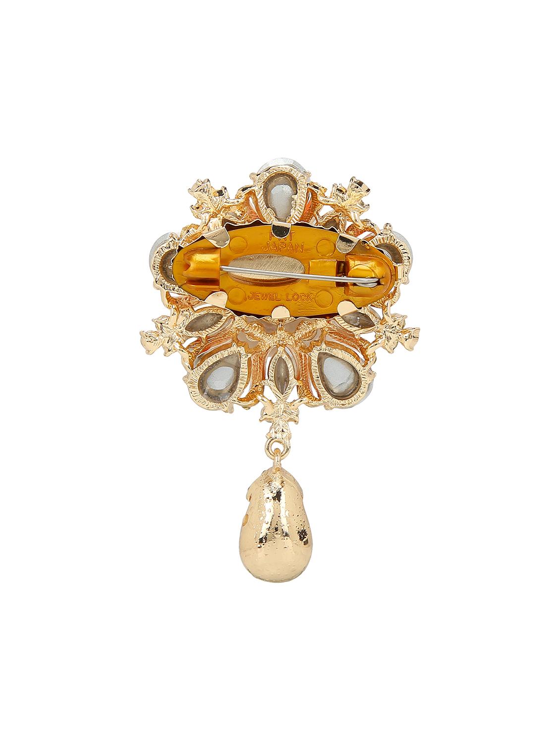 beige metal brooch - 15627779 - Zoom Image - 2