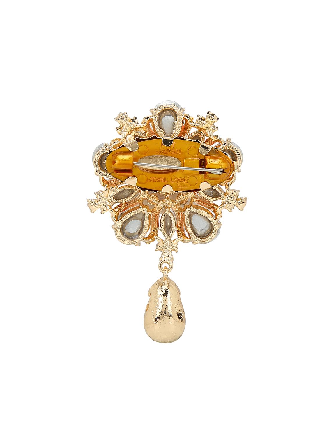 white metal brooch - 15627782 - Zoom Image - 2
