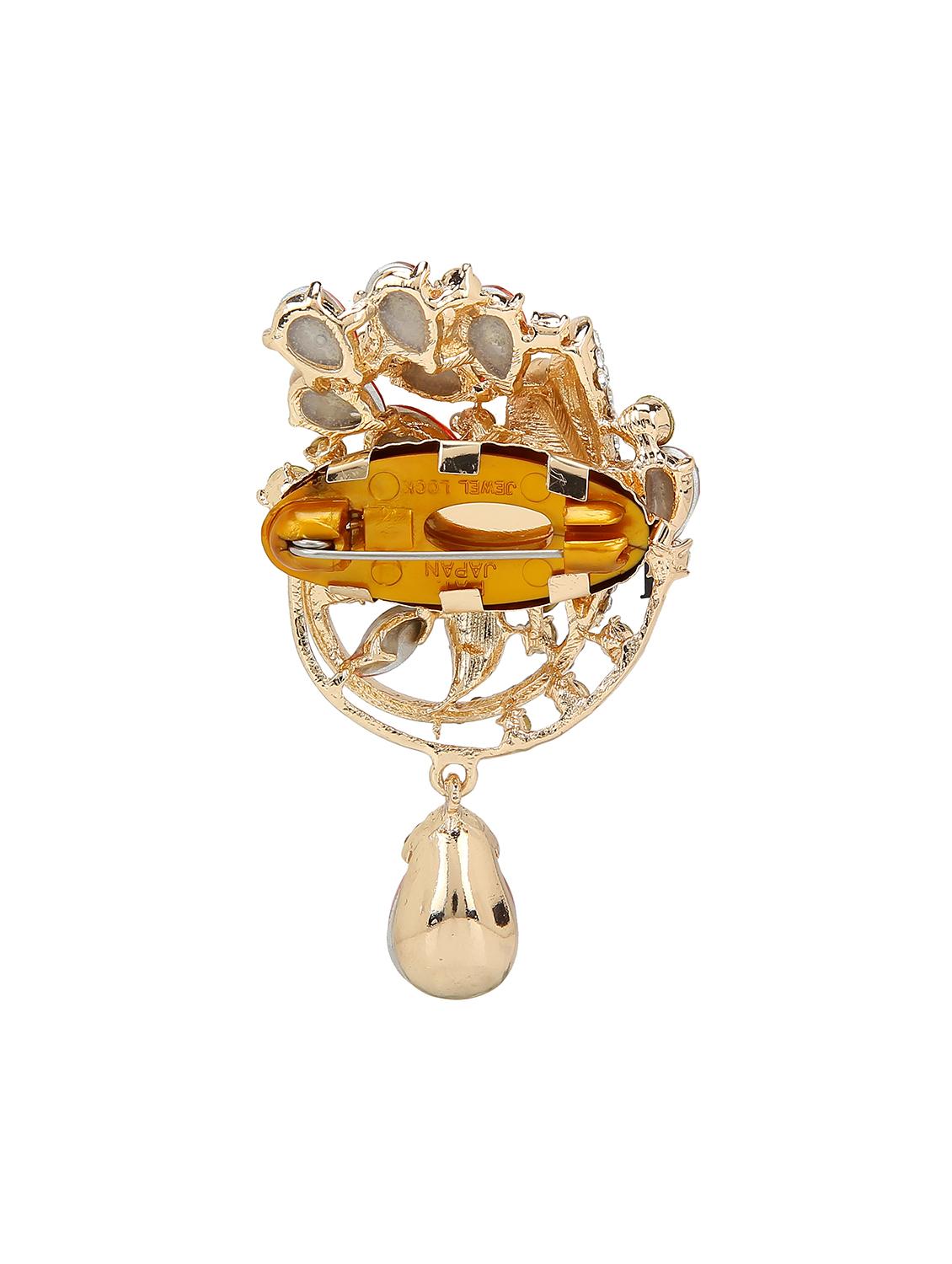 beige metal brooch - 15627791 - Zoom Image - 2