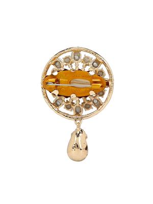 blue metal brooch - 15627795 - Standard Image - 2
