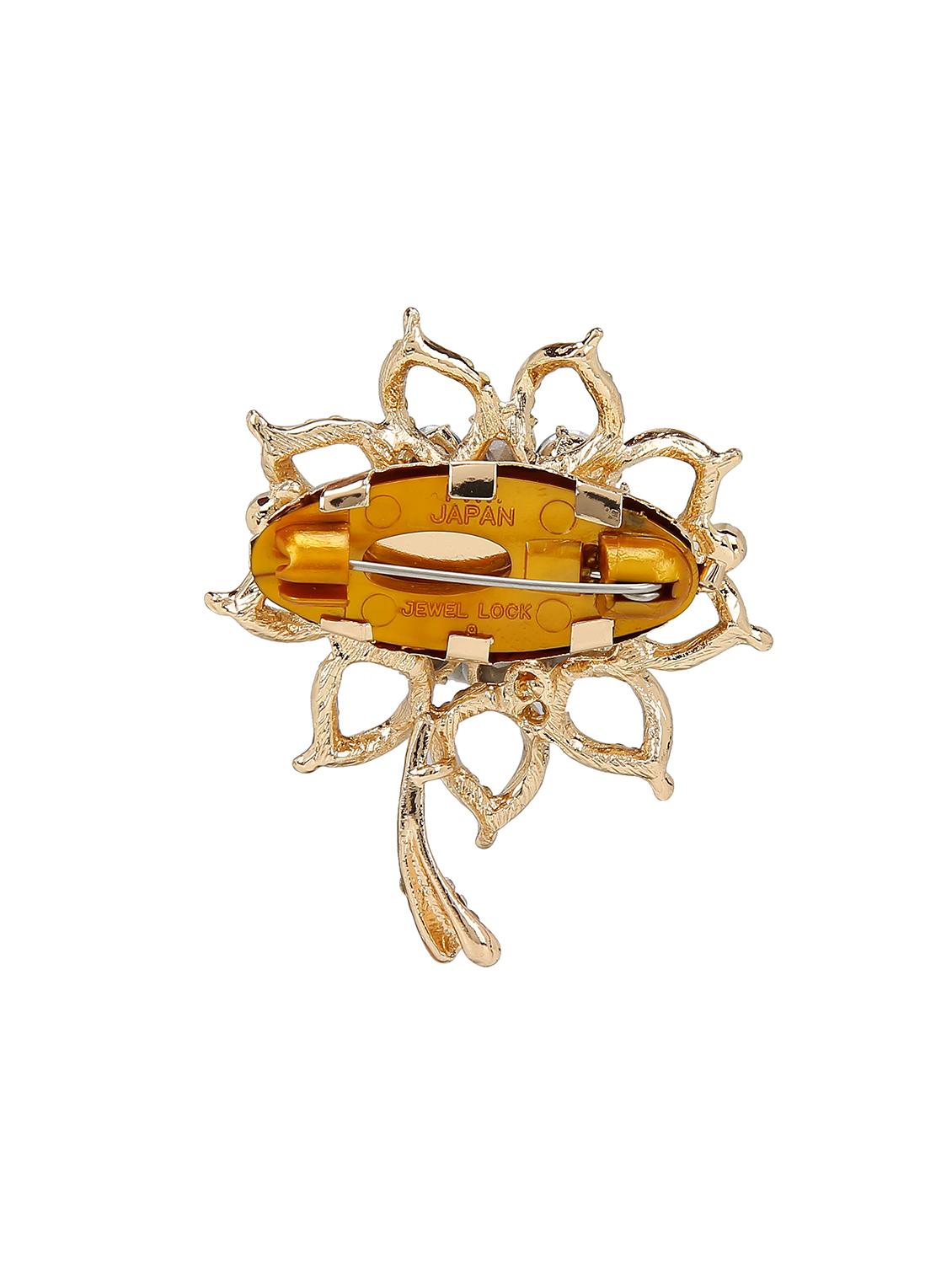 beige metal brooch - 15627803 - Zoom Image - 2