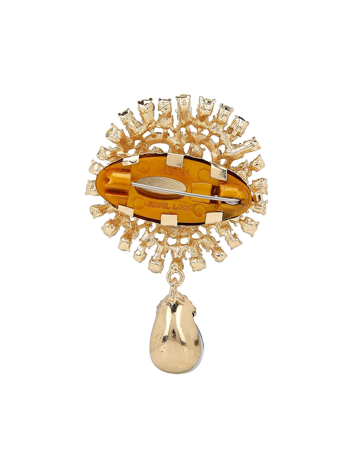 blue metal brooch - 15627807 - Zoom Image - 2