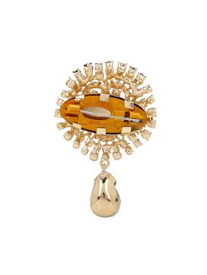 beige metal brooch - 15627809 - Standard Image - 2