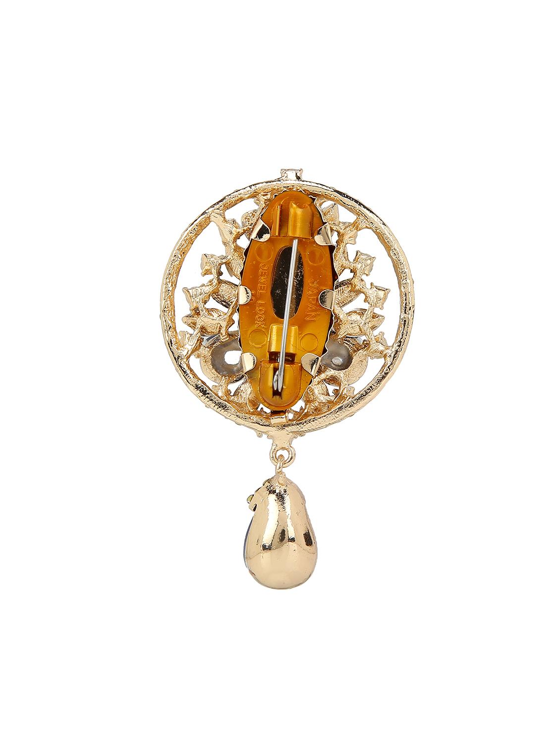beige metal brooch - 15627815 - Zoom Image - 2