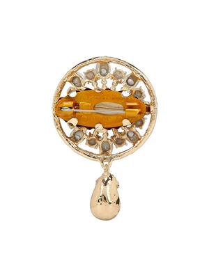 beige metal brooch - 15627827 - Standard Image - 2