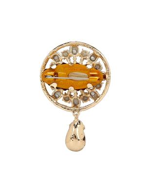 pink metal brooch - 15627829 - Standard Image - 2