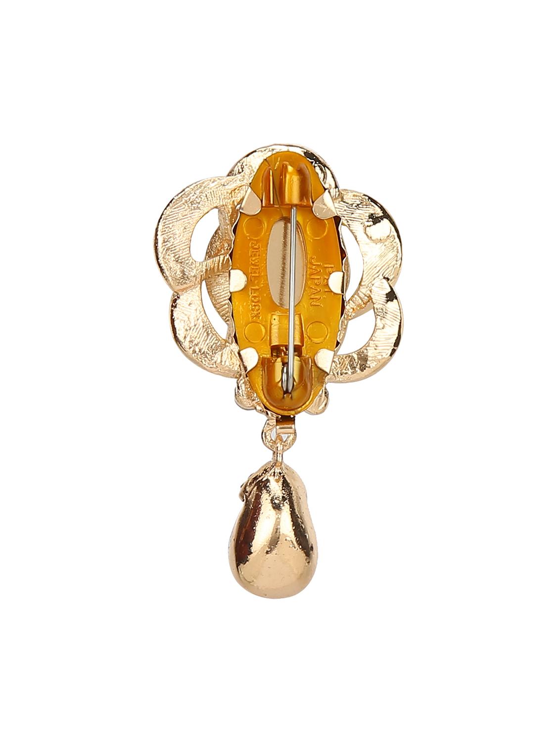 beige metal brooch - 15627845 - Zoom Image - 2