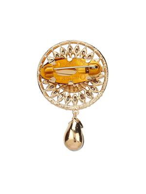 beige metal brooch - 15627862 - Standard Image - 2