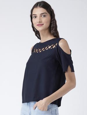 criss cross detail back pleat top - 15627958 - Standard Image - 2