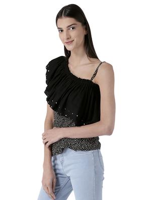 embellished ruffled detail top - 15627966 - Standard Image - 2