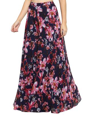 high waist floral flared palazzo - 15628079 - Standard Image - 2