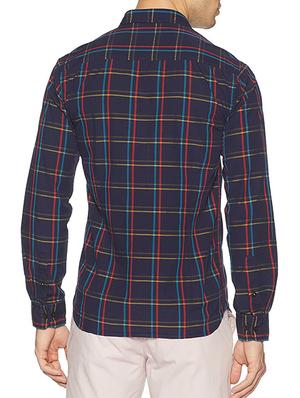 blue cotton casual shirt - 15628433 - Standard Image - 2