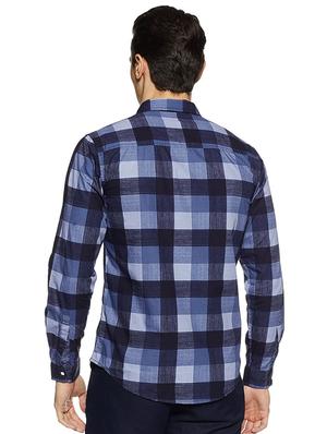 blue cotton casual shirt - 15628441 - Standard Image - 2