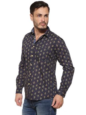 black cotton casual shirt - 15628468 - Standard Image - 2