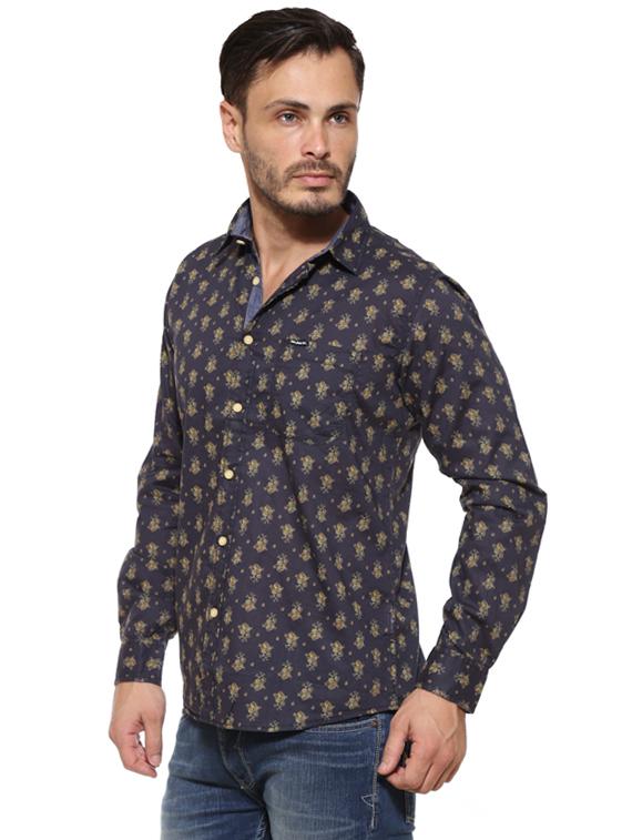 black cotton casual shirt - 15628468 - Zoom Image - 2