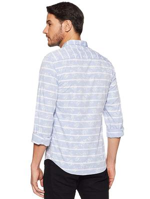 blue cotton casual shirt - 15628502 - Standard Image - 2