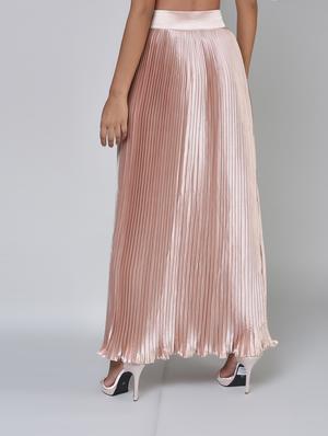 metallic accordion pleat skirt - 15628621 - Standard Image - 2