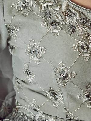 Tonal embroidered anarkalli suit - 15629094 - Standard Image - 2